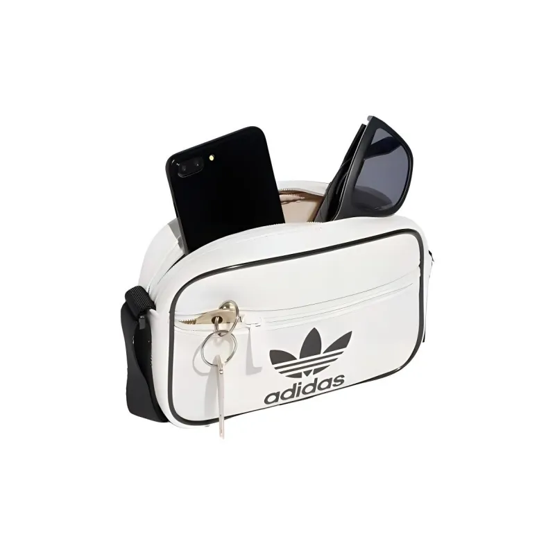 Adidas Polyurethane Shoulder Bag Crossbody Bag Mini Unisex White & Black-2