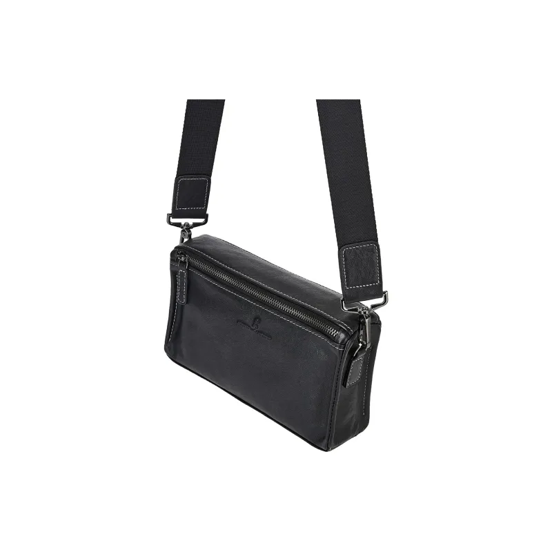 ROBERTA DI CAMERINO Cow Leather Shoulder Bag, Crossbody Bag Regular Men's Black-2