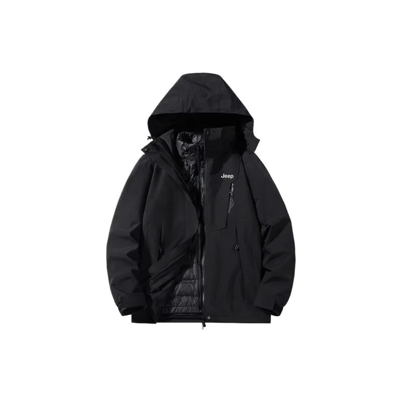 Jeep Water Resistant Windproof Breathable Wear Resistant Warm Windbreaker Jacket Unisex-11