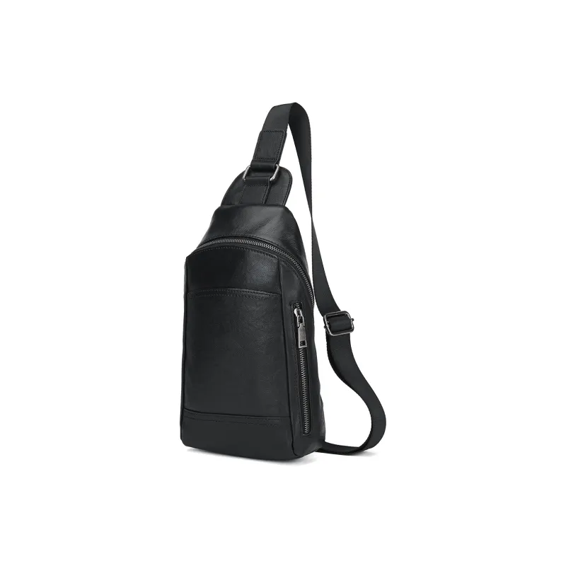 ROBERTA DI CAMERINO Cow Leather Sling Bag Men's Black-1