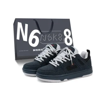 N6K8 Anti Slip Wear Resistant Low Top Skateboard Shoes Unisex Blue
