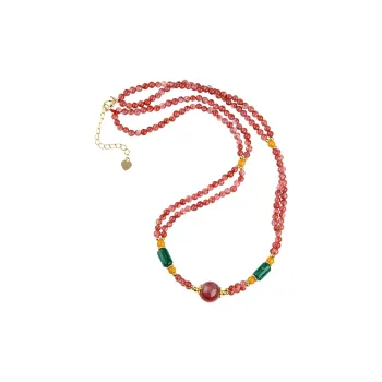 Linguanying Southern Red Agate Necklaces Women's Red