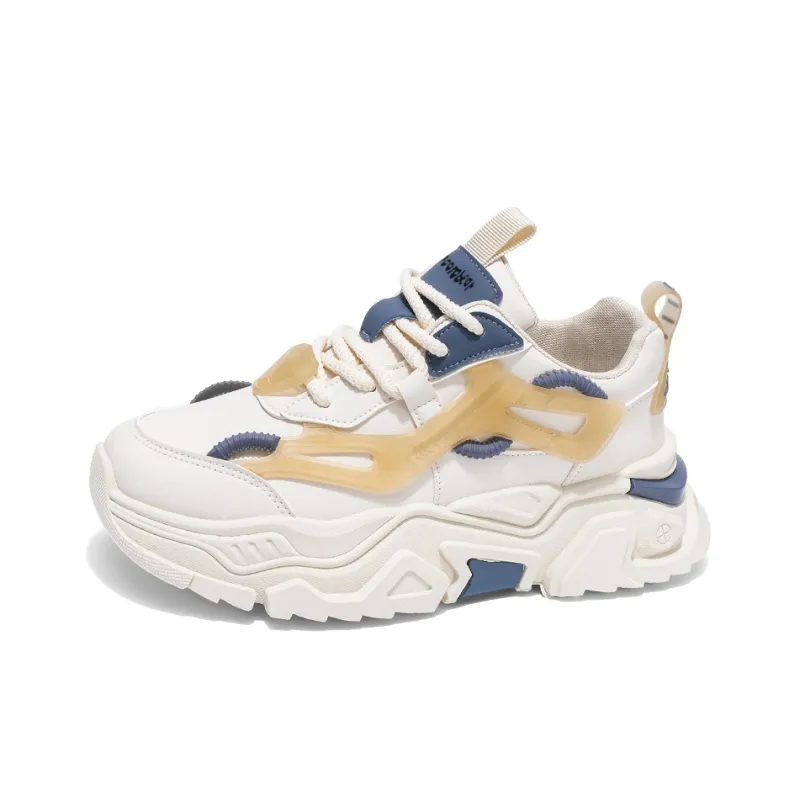 Budding Bear Slip Resistant, Abrasion Resistant, Lightweight, Height Increasing Low Top Chunky Sneakers Men's-1