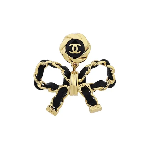 CHANEL Earrings Women's Black-1
