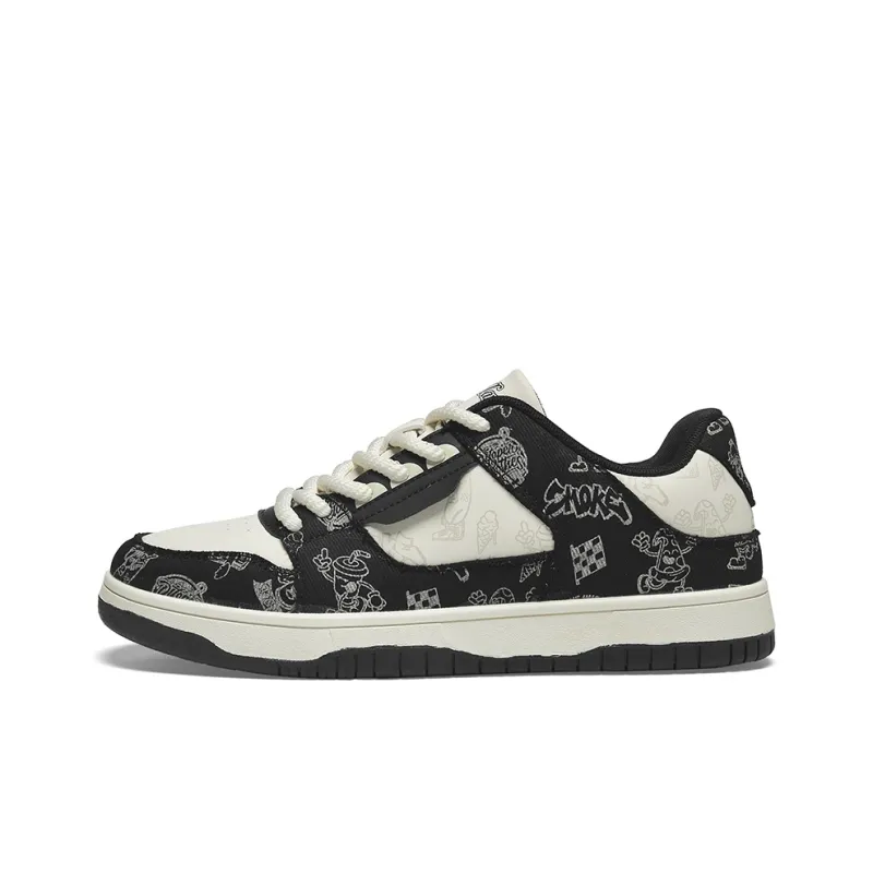 TCELLARS Cushioning, Abrasion Resistant, Height Increasing Low Top Skateboard Shoes Unisex Panda White-13