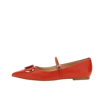 Twinset Oval T Buckle Strap Ballet Flats Women's
