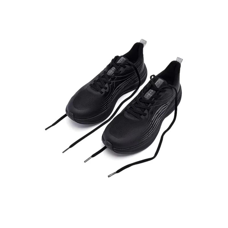 QIAODAN Breathable Lightweight Low Top Casual Running Shoes Men's Black-3