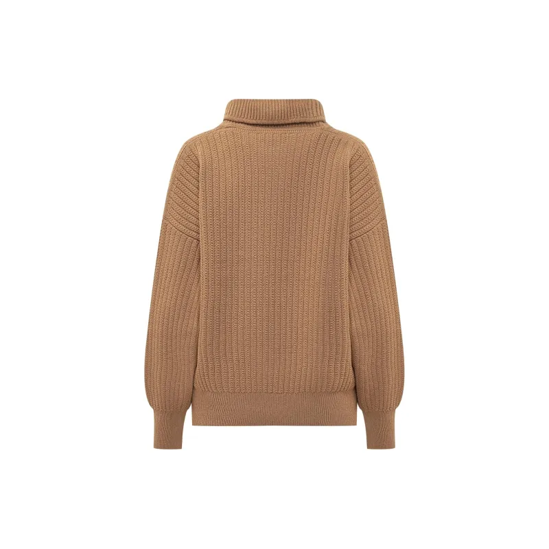 Victoria Beckham Shawl Collar Drop Shoulder Jumper-1
