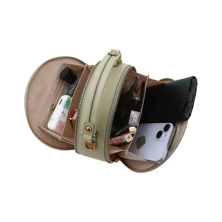 BUHOWE Polyurethane Handbag Women's Brown Fruit Green-10