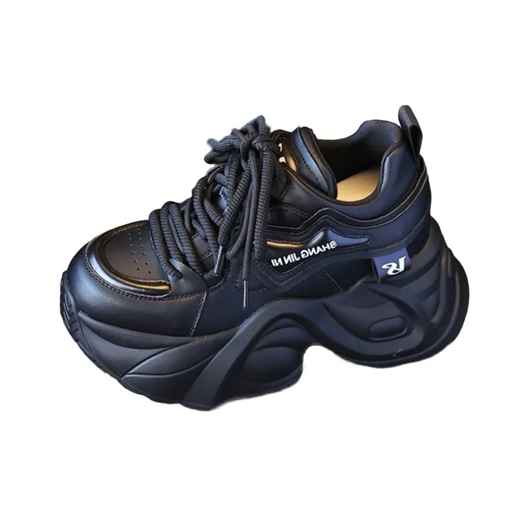 Ruomini Anti Slip And Wear Resistant Height Increasing Low Top Chunky Sneakers Women's-4