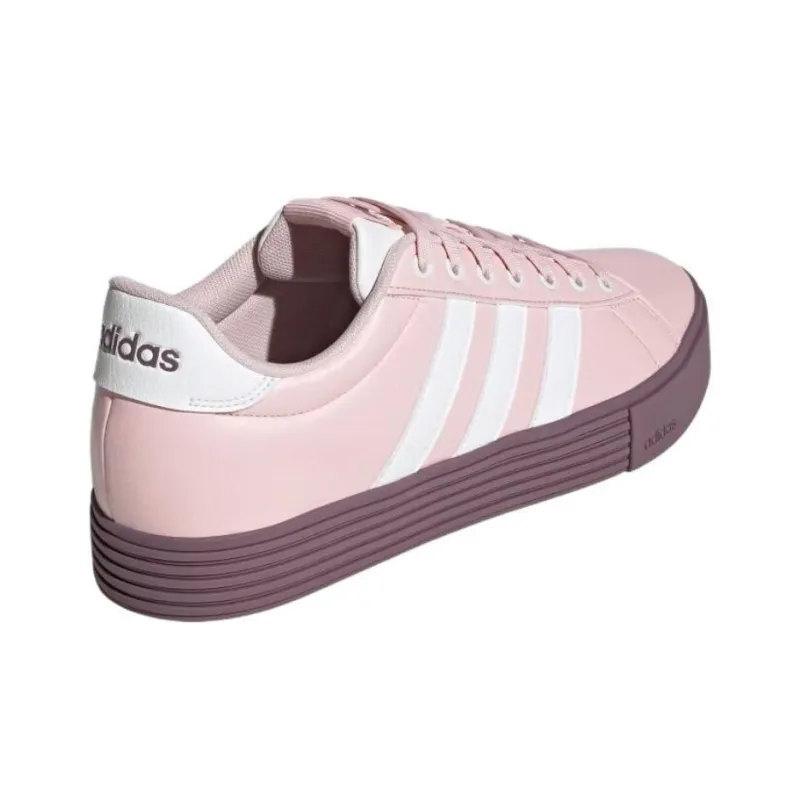 Adidas Daily 4.0 Anti Slip Wear Resistant Low Top Skateboard Shoes Unisex Pink White-2