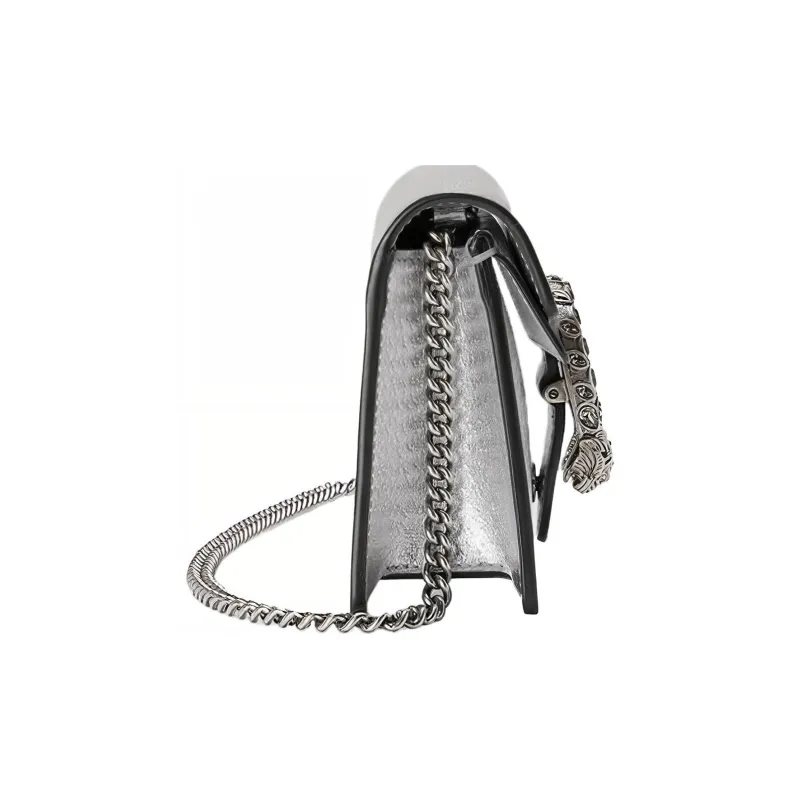 GUCCI Dionysus Leather Crossbody Bag, Shoulder Bag Women's Silver-3