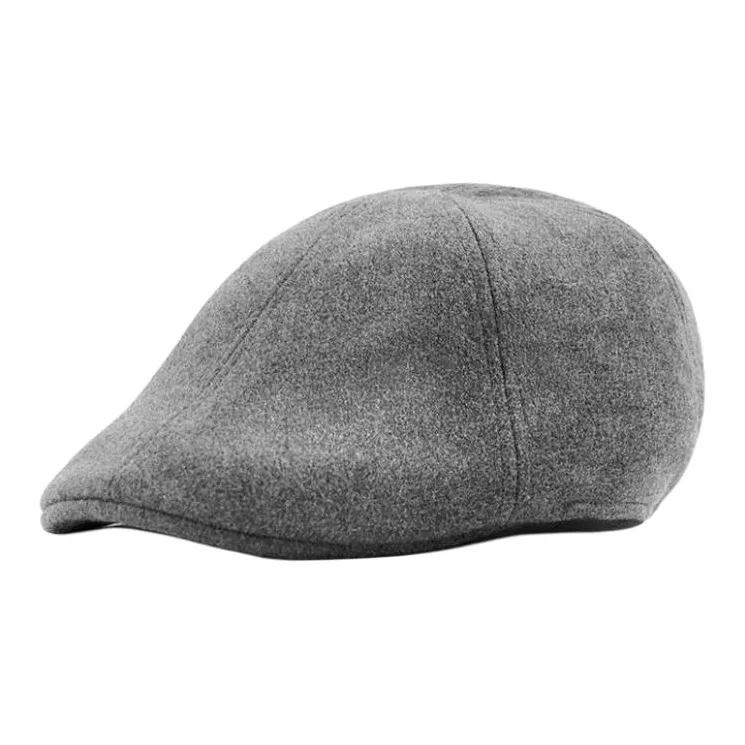 ZARA Polyester Viscose Elastane Cotton Berets Men's Dark Gray/Brown/Dark Brown/Dark Gray-3