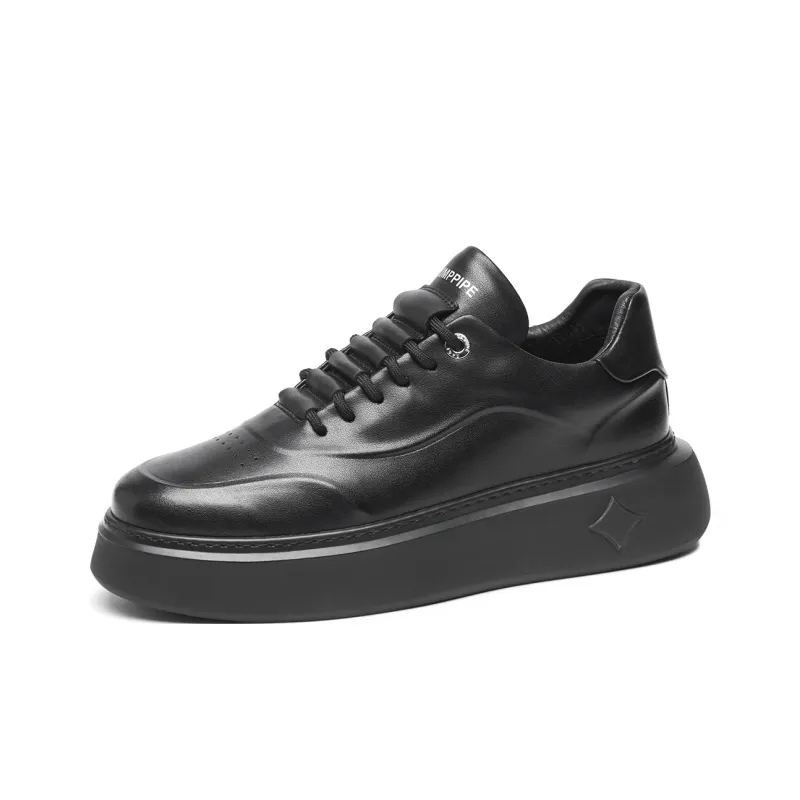 TRUMPPIPE Small White Shoes Height Increasing Low Top Stylish Skateboarding Shoes Men's-9