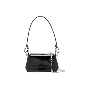 Vivienne Westwood HAZEL PU Shoulder Bag Portable Crossbody Bag Shoulder Bag Small Size Women's Black