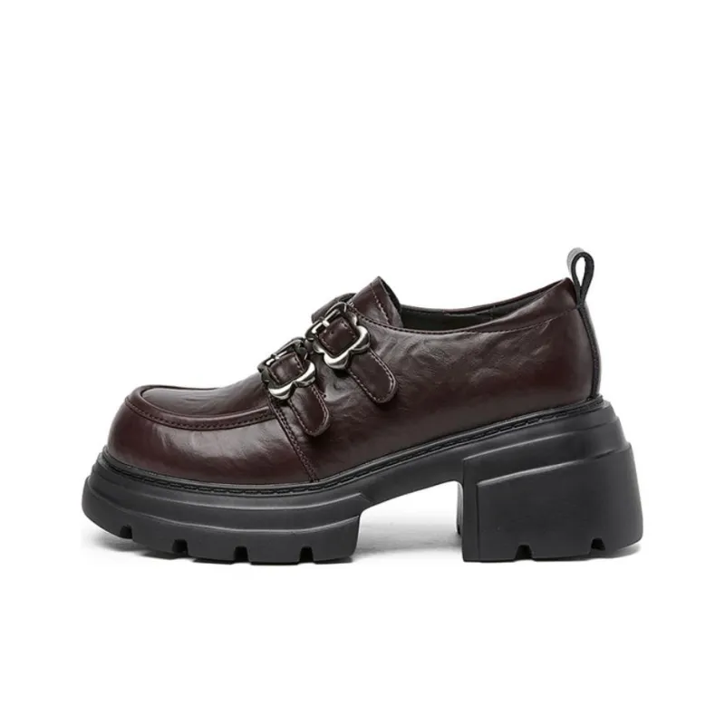 DAPHNE Loafers Women's Black, Beige, Burgundy-6