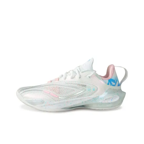 LINING Flash Strike 11 Basketball Shoes Men Low Top Pearl White