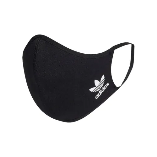 Adidas Recycled Polyester, Elastane Face Masks Unisex Black