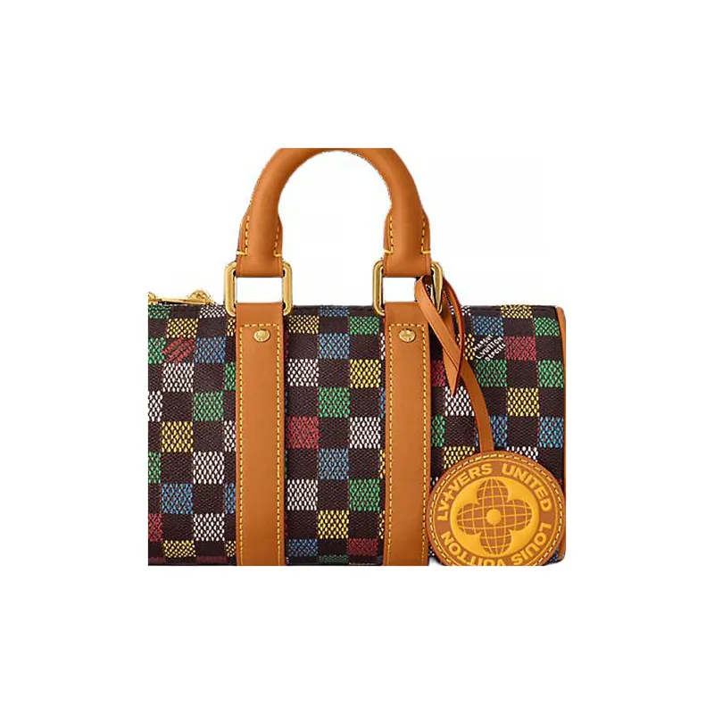 LOUIS VUITTON Coated Canvas Handbag Unisex Multicolor-4
