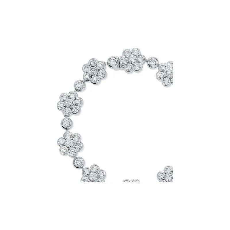 Anita Ko 18K White Gold Diamond Flora Bracelet-2