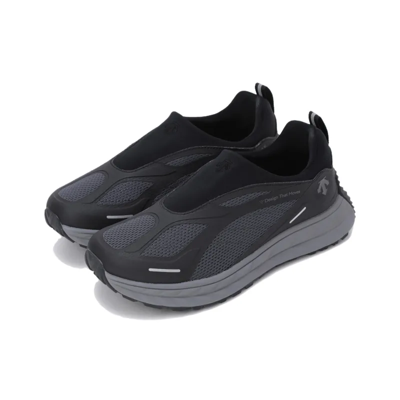 DESCENTE Anti-Slip Wear-Resistant Low-Top Casual Shoes Unisex Black Gray-1