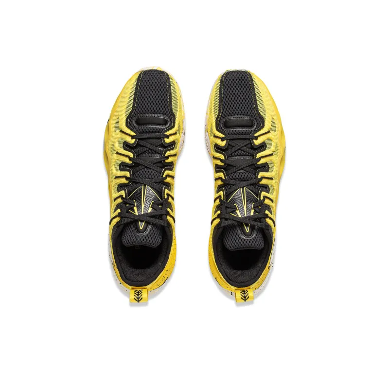 LiNing Buckets Cushioned Slip Resistant Breathable Rebound Basketball Shoes Men's Yellow Black-3