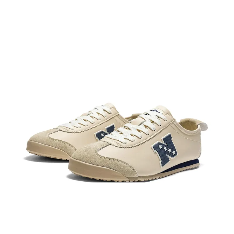 NFL Guoli N Series Coverage Anti-Slip And Wear-Resistant Lightweight Low-Top Skateboard Shoes Unisex Beige Dark Blue-1