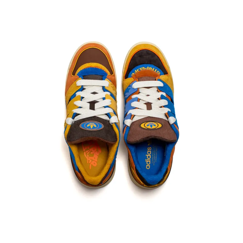 Adidas Originals FORUM Anti-Slip Wear-Resistant Low-Top Skateboard Shoes Unisex Brown Blue-5