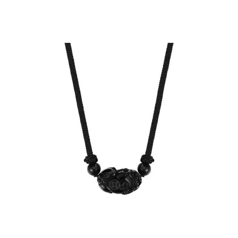 CHINA GOLD Obsidian Necklaces Unisex-0
