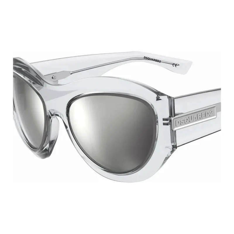 DSQUARED 2 Metal Acetate Irregular Shape Sunglasses Men's Silver-1