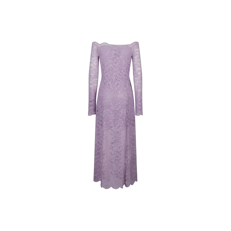 Paco Rabanne Lace Lavender Maxi Dress-1