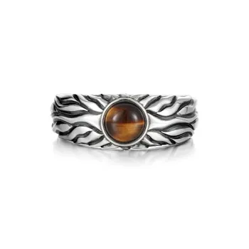 IDEAGEMER 925 Sterling Silver Rings Men's