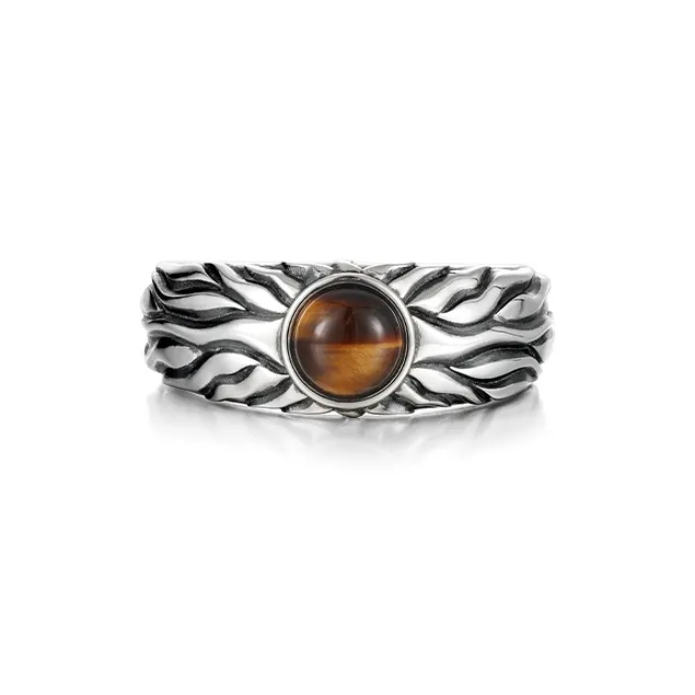 IDEAGEMER 925 Sterling Silver Rings Men's-0