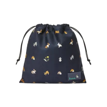 LOEWE Suna Fujita Collaboration Canvas Bag Storage Bag Small Size Women's Dark Marine Blue
