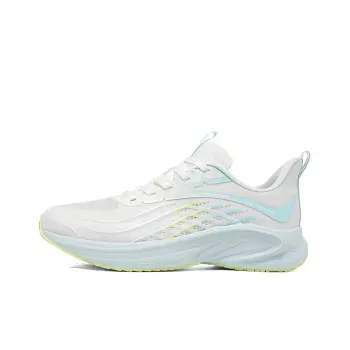 361° Abrasion Resistant Low Top Running Shoes Women's White Blue
