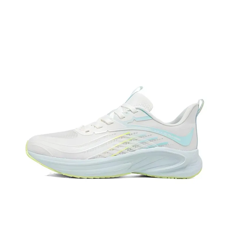 361° Abrasion Resistant Low Top Running Shoes Women's White Blue-0