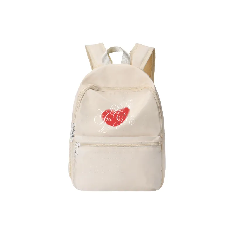 TURN UP × LOVVVVE Polyester Backpack For Kids Regular Unisex Light Apricot-0