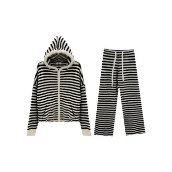 O'MESIK Pajama Set Women's Black White