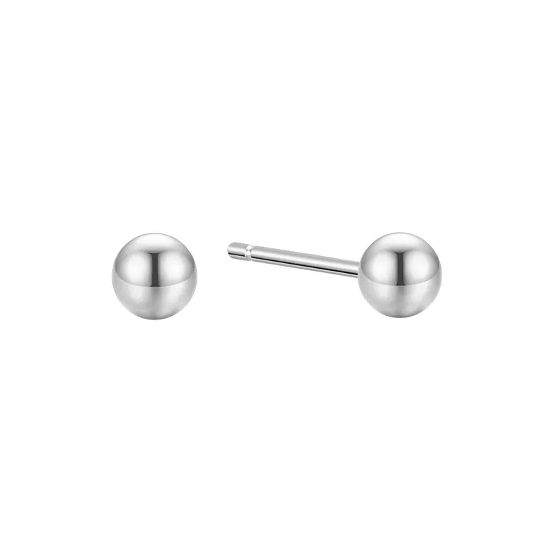 Branded Jewelry Sterling Silver S999 Stud Earrings Women's-10