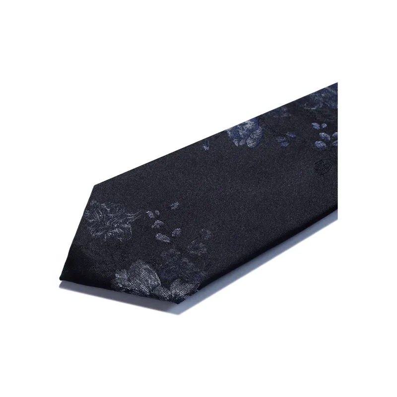 WILLIAM MILTON Mulberry Silk Ties Men's Black White Silk No Knot Lazy High End Accessories Casual Gift Box Set-3