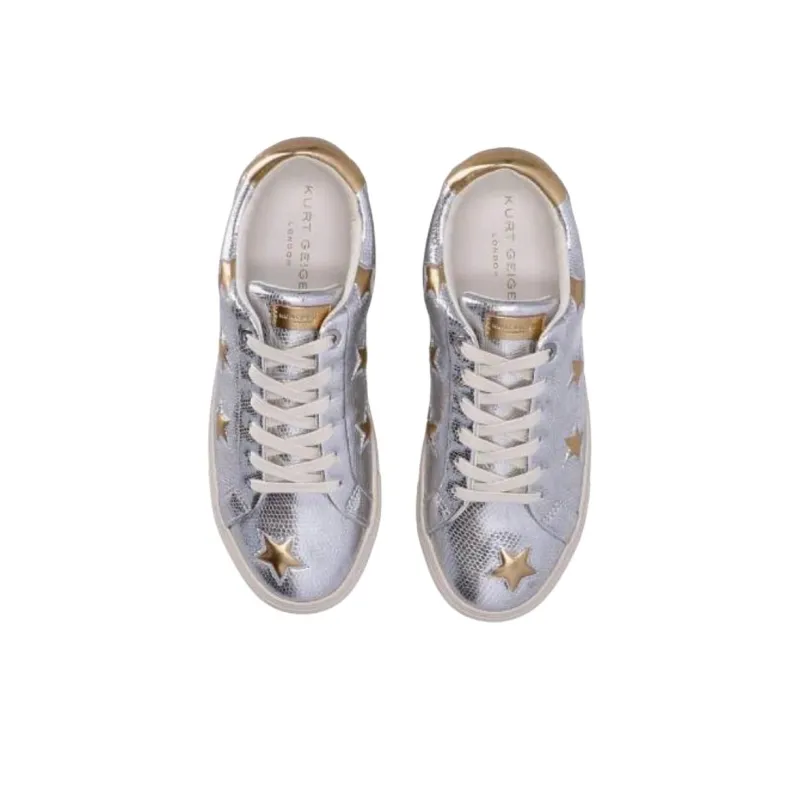 Kurt Geiger London Lane Star Low-Top Skateboard Shoes Women's Silver-4