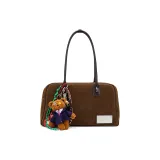 Suede Brown+Bear Pendant