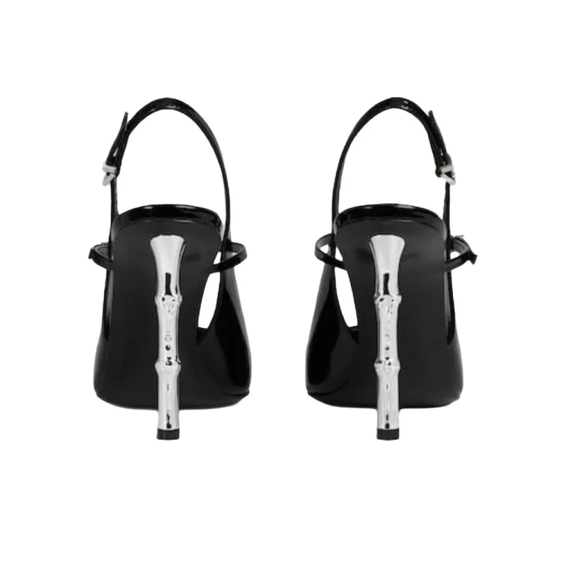 GUCCI BRIDE Slim Heel High Heels 10.5cm Women's Black-4