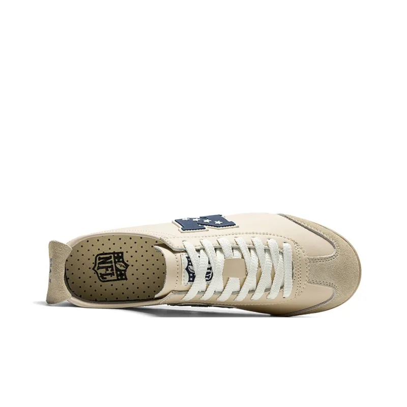 NFL Guoli N Series Coverage Anti-Slip And Wear-Resistant Lightweight Low-Top Skateboard Shoes Unisex Beige Dark Blue-2