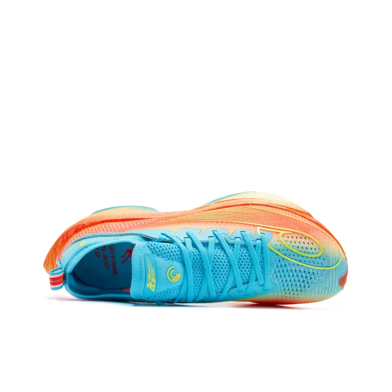 QIAODAN Feiying Plaid 2.0 Running Shoes Men Low Top Flame Red/Ice Blue-3