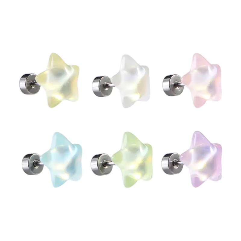 PAYMERY Titanium Steel Stud Earrings Unisex-12