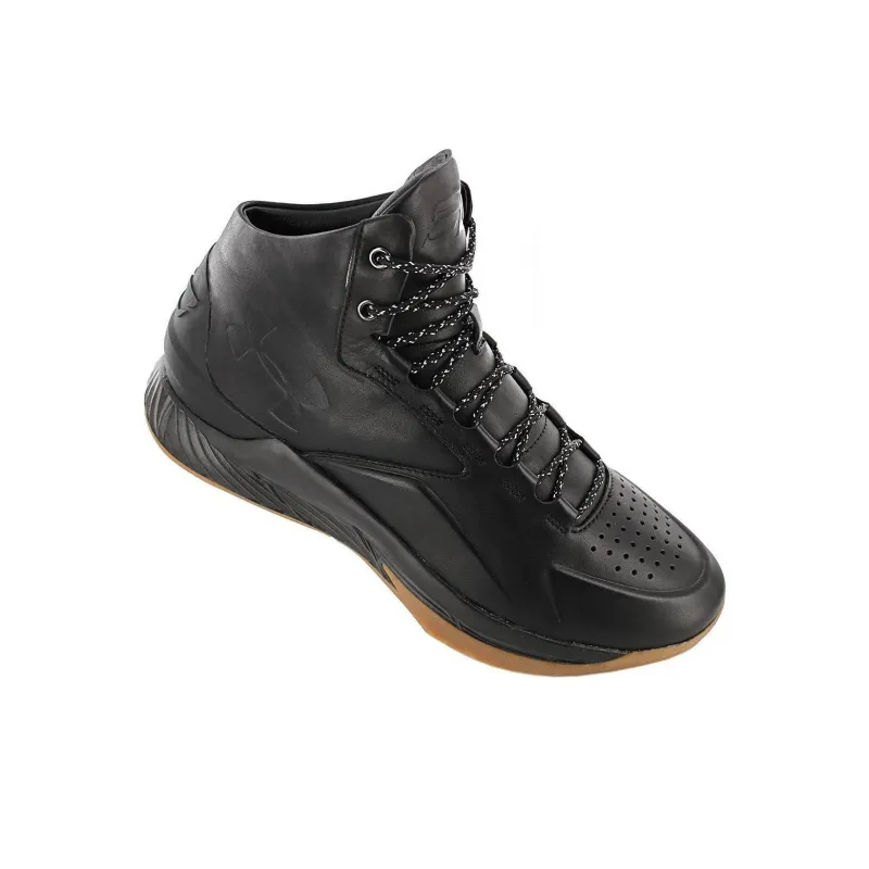 Under Armour Curry 1 Anti Slip Wear Resistant Mid Top Basketball Shoes Men's Black-2