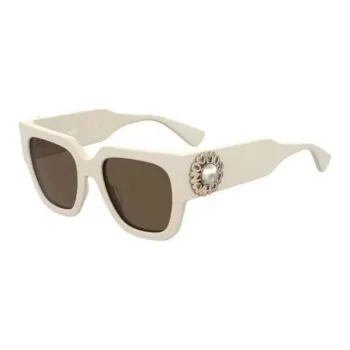 MOSCHINO - Rectangular Sunglasses Unisex White