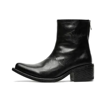 Chi Wolf Ankle Boots Unisex Black