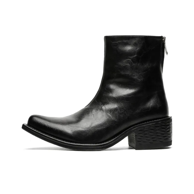 Chi Wolf Ankle Boots Unisex Black-0